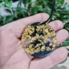 Gold Flake Glitter Round Pendant Gold Flake Jewellery nz