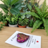 Tiny Purple Glitter Heart Resin Pocket Hug – encouraging resin pocket hug